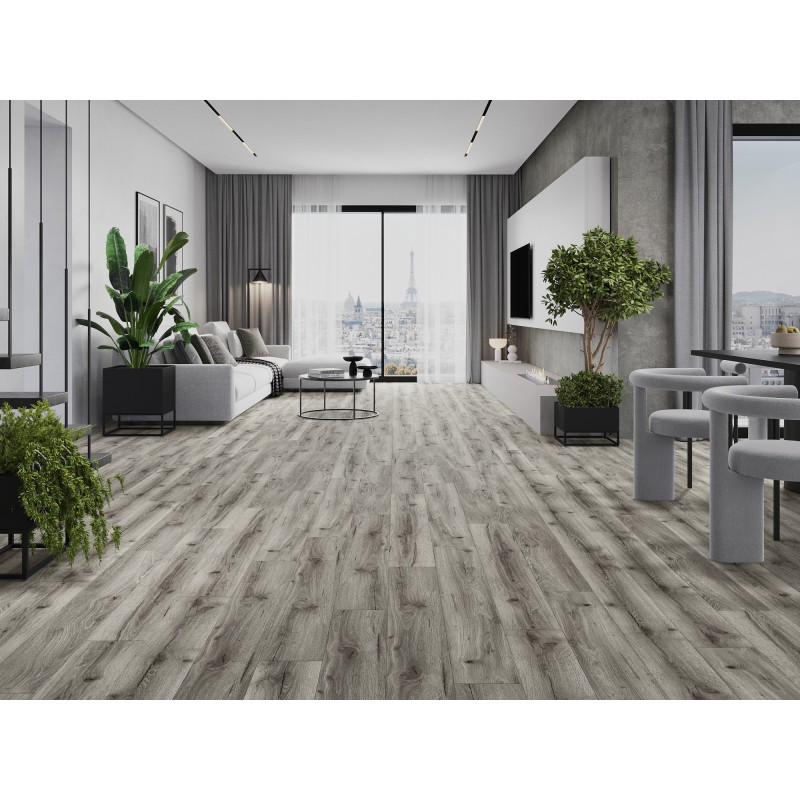 Mexen Ontario sample of LVT Dryback 2.5 mm vinyl panels, PVC underlay, 4 V-Groove, Oak - F1303-S