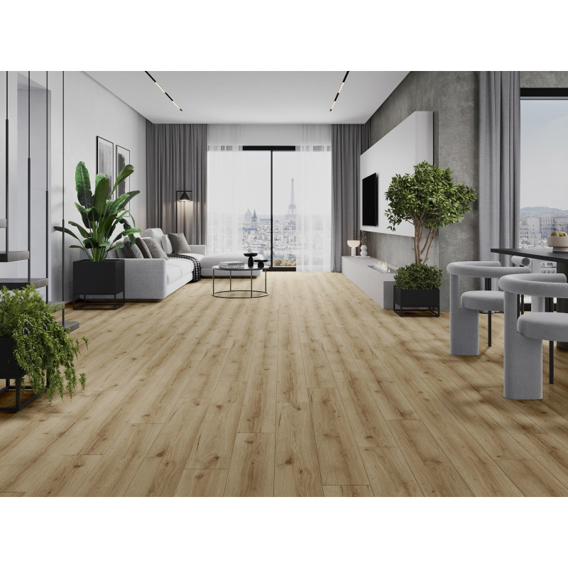 Mexen Sun Valley sample of LVT Dryback vinyl panels 2.5 mm, PVC underlay, 4 V-Groove, Oak - F1306-S