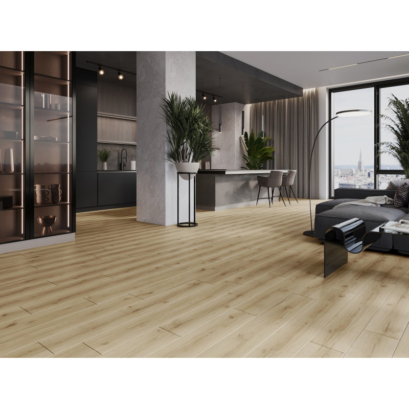 Mexen Sun Valley sample of LVT Dryback vinyl panels 2.5 mm, PVC underlay, 4 V-Groove, Oak - F1306-S