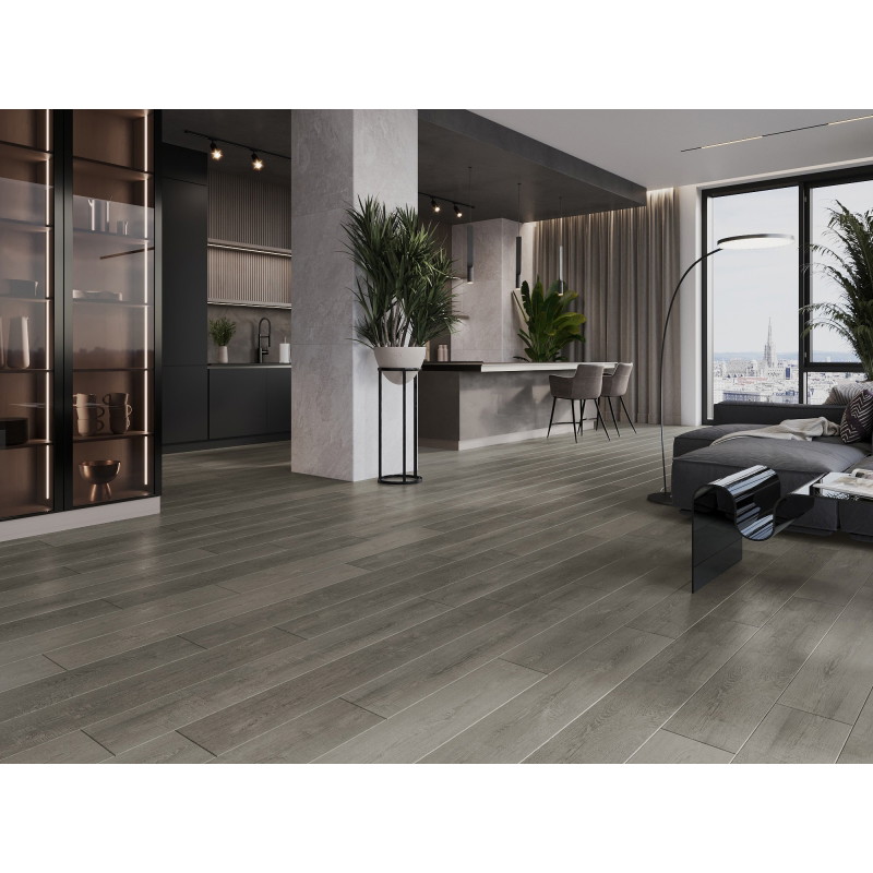 Mexen New Albany sample of LVT Dryback vinyl panels 2.5 mm, PVC underlay, 4 V-Groove, Oak - F1317-S