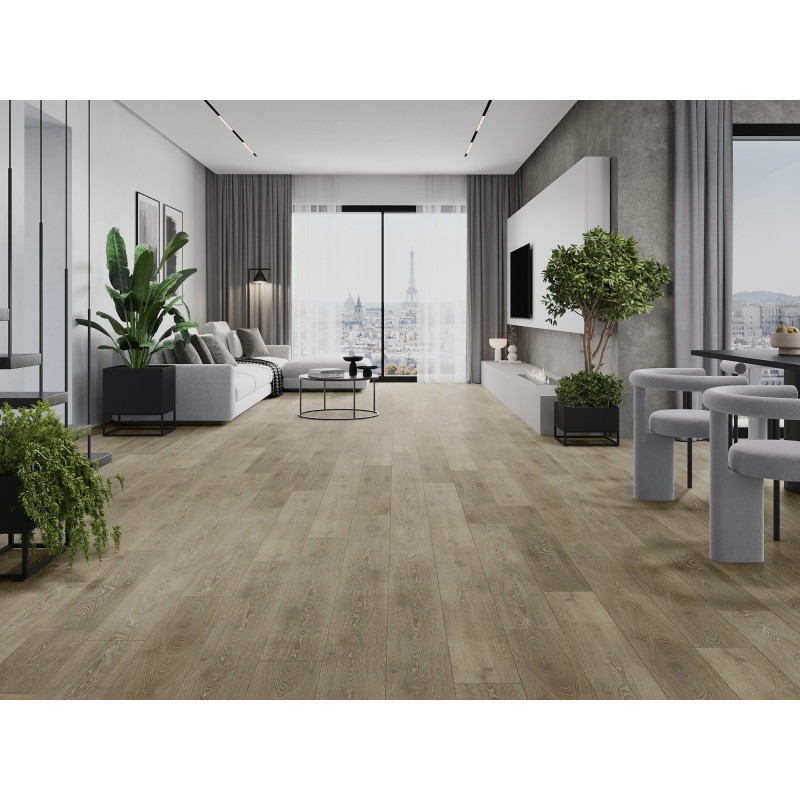Mexen Jasper sample of LVT Dryback 2.5 mm vinyl panels, PVC substrate, 4 V-Groove, Oak - F1318-S