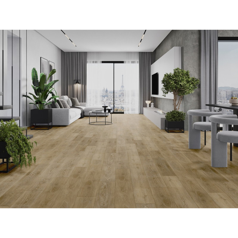 Mexen Alabama sample of LVT vinyl panels Dryback 2.5 mm, PVC backing, 4 V-Groove, Oak - F1319-S