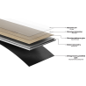 Mexen Perry sample of LVT Dryback 2.5 mm vinyl panels, PVC underlay, 4 V-Groove, Oak - F1321-S