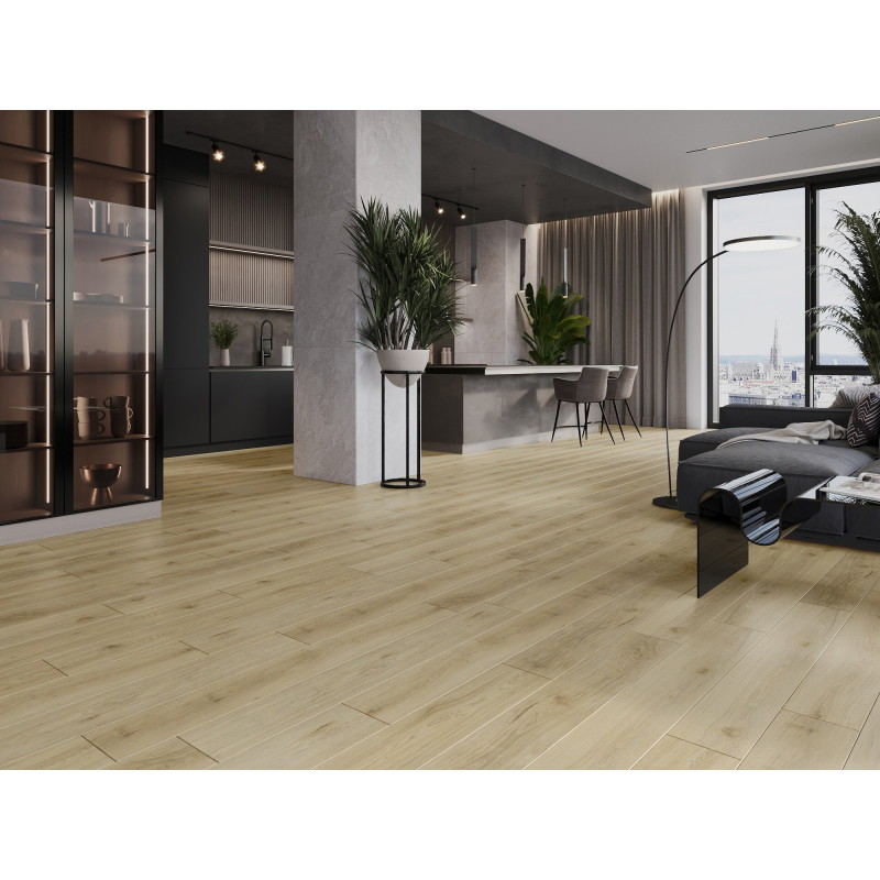 Mexen Charter Oak sample of LVT vinyl panels Dryback 2.5 mm, PVC underlay, 4 V-groove, Oak - F1322-S