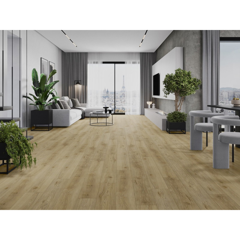 Mexen Charter Oak sample of LVT vinyl panels Dryback 2.5 mm, PVC underlay, 4 V-groove, Oak - F1322-S