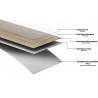 Mexen Grey Dark LVT Dryback vinyl plank sample 2.5 mm, PVC underlay, 4-sided V-groove, Slate - F1459-S