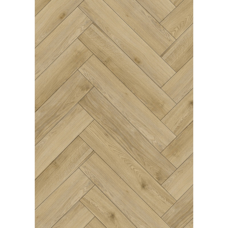 Mexen Charter Oak sample herringbone LVT Dryback 2.5 mm vinyl panels, PVC backing, 4 V-Groove, Oak - F1469-S