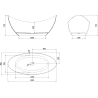 Mexen Vea freestanding transparent bathtub 180 x 80 cm, clear, chrome plug - 58091808008