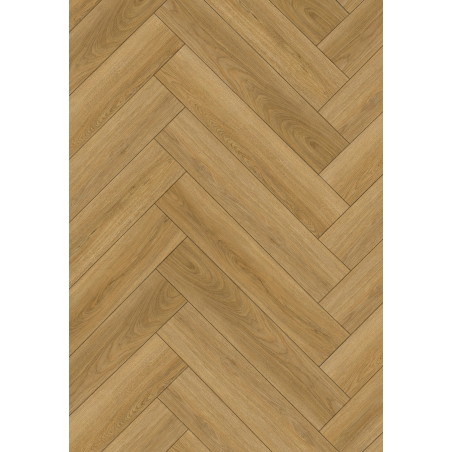 Mexen Chattanooga  sample of LVT Dryback 2.5 mm herringbone vinyl panel, PVC underlay 4 V-Groove, Oak - F1478-S