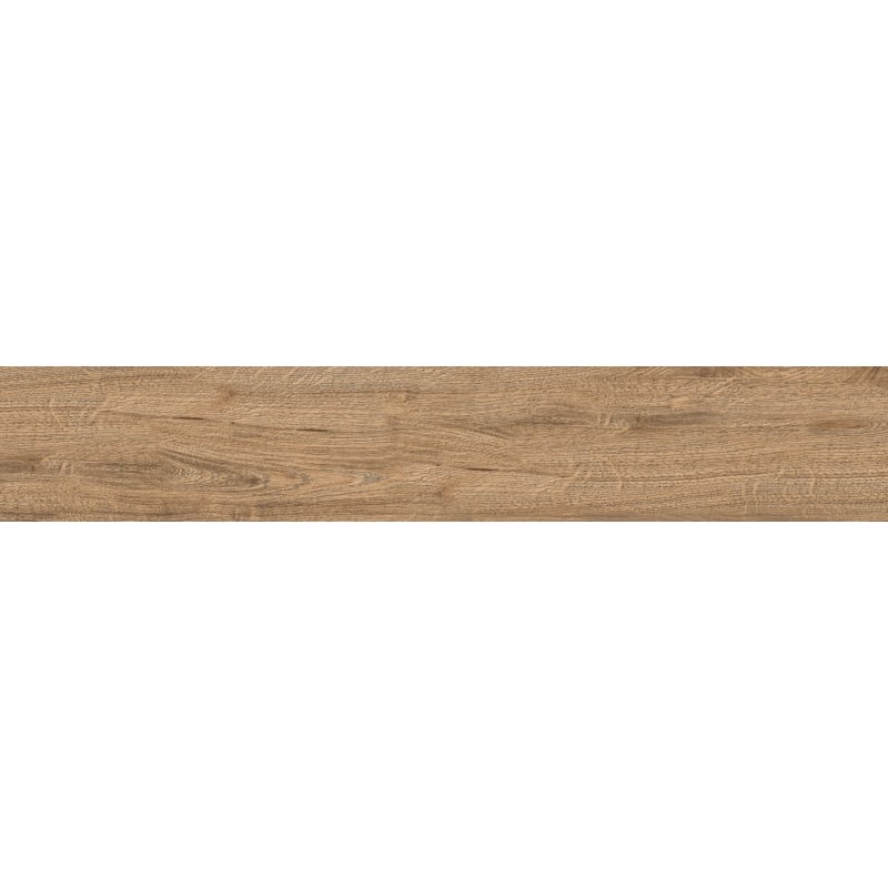 Mexen Wood Ville Brown glazed rectified stoneware sample. G1, wood-like floor-wall tile, carving - TL613-02-S
