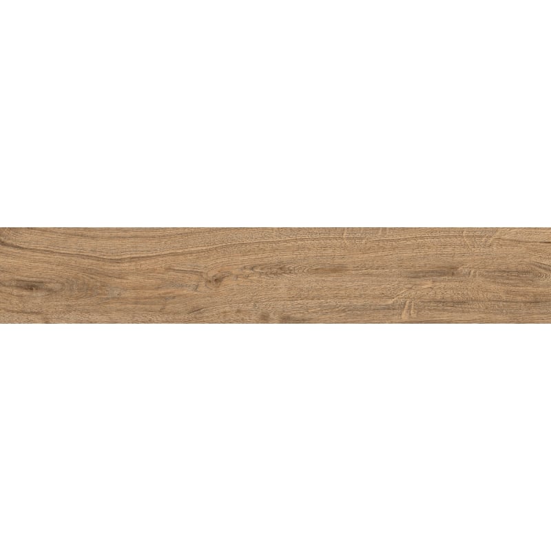 Mexen Wood Ville Brown glazed rectified stoneware sample. G1, wood-like floor-wall tile, carving - TL613-02-S