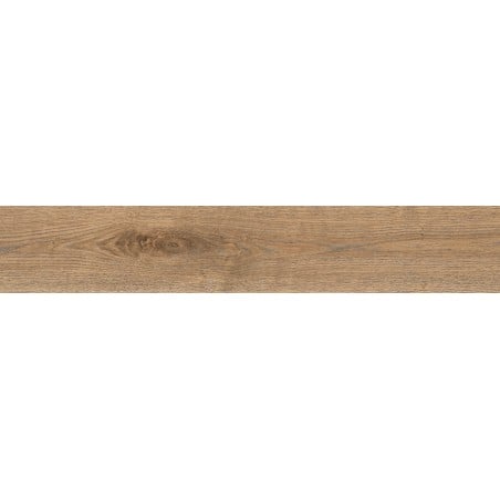 Mexen Wood Ville Brown glazed rectified stoneware sample. G1, wood-like floor-wall tile, carving - TL613-02-S