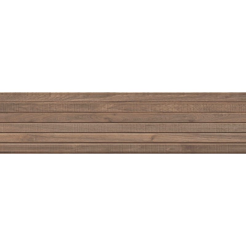 Mexen Mulberry Wood Brown sample of glazed rectified stoneware tile, wood-like wall tile, matte - TL703-50-S