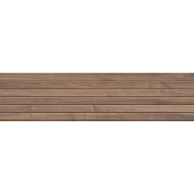Mexen Mulberry Wood Brown sample of glazed rectified stoneware tile, wood-like wall tile, matte - TL703-50-S