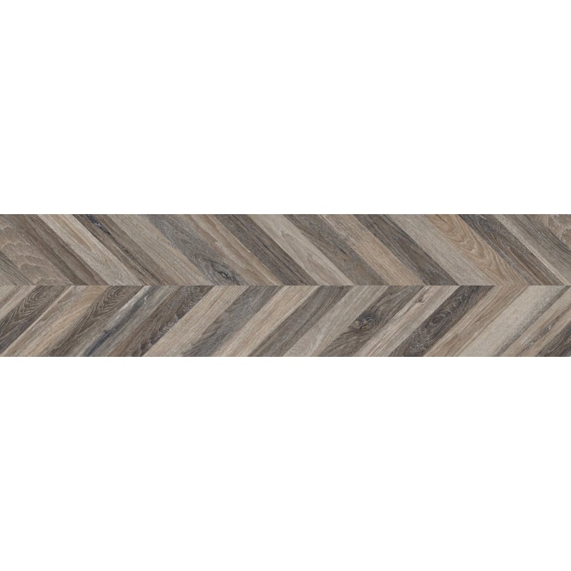 Mexen Native Black sample of glazed rectified porcelain stoneware G1, wood-like floor-wall tile, carving - TL704-00-S