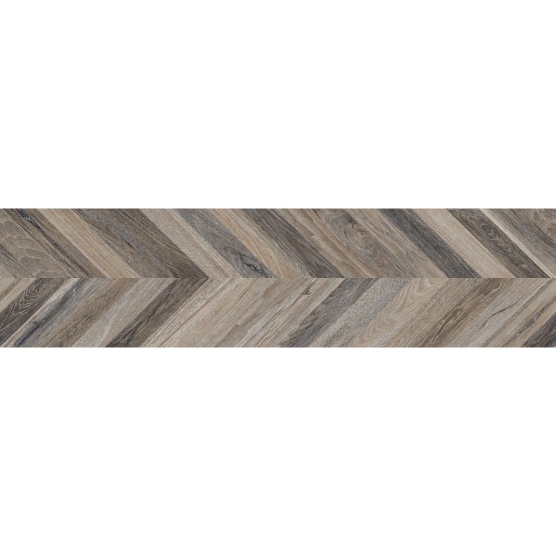 Mexen Native Black sample of glazed rectified porcelain stoneware G1, wood-like floor-wall tile, carving - TL704-00-S