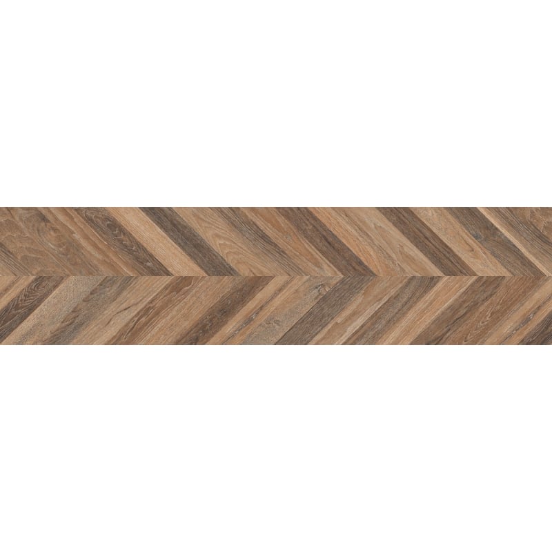 Mexen Native Brown glazed rectified gres sample G1, wood-like floor-wall tile, carving - TL704-01-S
