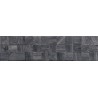 Mexen Riga Lyon Black glazed rectified tile sample. Wood-like wall tile, matte - TL713-50-S