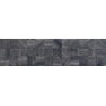Mexen Riga Lyon Black glazed rectified tile sample. Wood-like wall tile, matte - TL713-50-S
