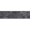 Mexen Riga Lyon Black glazed rectified tile sample. Wood-like wall tile, matte - TL713-50-S