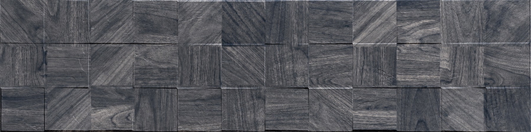 Mexen Riga Lyon Black glazed rectified tile sample. Wood-like wall tile, matte - TL713-50-S