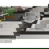 Mexen Andres 1.5-compartment granite sink with a drip tray and kitchen mixer tap Rita, White - 6515-20-670300-00