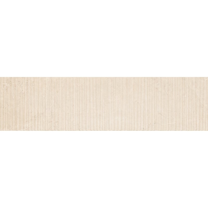 Mexen Flamingo Mayolica Crema glazed rectified stoneware sample, wall tile, carving - TL715-51-S