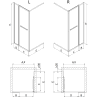 Mexen Linea sliding shower door 85 cm, transparent, chrome - 8E1-085-000-01-01