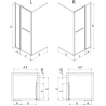Mexen Linea sliding shower door 95 cm, transparent, chrome - 8E1-095-000-01-01