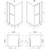 Mexen Linea sliding shower enclosure 80 x 95 cm, transparent, chrome - 8E1-080-095-01-01