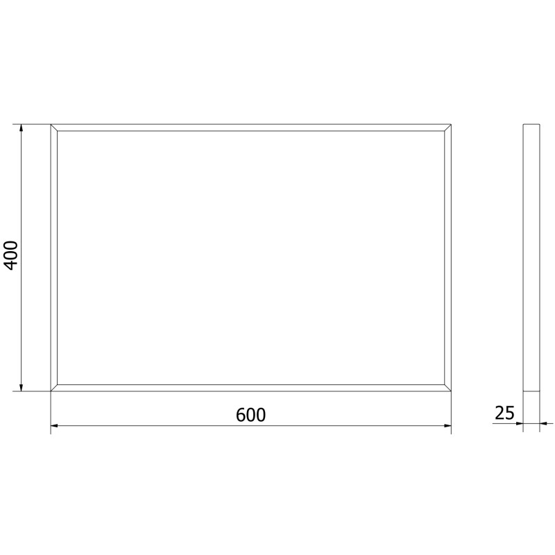 Mexen Loft rectangular bathroom mirror 60 x 40 cm, brushed gold frame - 9852-060-040-000-50