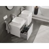 Mexen Orio bathroom cabinet under the sink 50 cm with countertop, 1 drawer, white gloss - 91A10-05047-1-BFC00