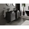 Mexen Orio bathroom vanity unit 50 cm with countertop, 1 drawer, black matte - 91A10-05047-1-BFC71