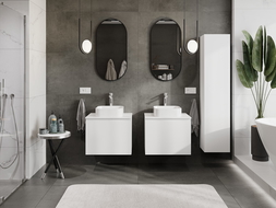 Mexen Orio Bathroom Cabinet for Sink 60 cm with Countertop, 1 Drawer, Matte White - 91A10-06047-1-BFC01