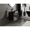 Mexen Orio bathroom cabinet for washbasin 70 cm with countertop, 1 drawer, black gloss - 91A10-07047-1-BFC70
