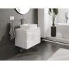 Mexen Orio bathroom cabinet for a washbasin 70 cm with countertop, 2 drawers, white gloss - 91A10-07047-2-BFFC00