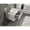 Mexen Orio bathroom cabinet for a washbasin 70 cm with countertop, 2 drawers, white gloss - 91A10-07047-2-BFFC00