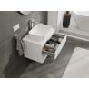 Mexen Orio bathroom cabinet under-sink 70 cm with countertop, 2 drawers, white matte - 91A10-07047-2-BFFC01