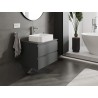Mexen Orio bathroom cabinet 70 cm with countertop, 2 drawers, matte graphite - 91A10-07047-2-BFFC66
