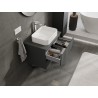 Mexen Orio bathroom cabinet 70 cm with countertop, 2 drawers, matte graphite - 91A10-07047-2-BFFC66