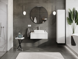 Mexen Orio bathroom cabinet under-sink 80 cm with countertop, 1 drawer, white matte - 91A10-08023-1-BFC01