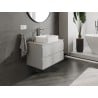 Mexen Orio bathroom cabinet under-washbasin 80 cm with countertop, 2 drawers, grey matte - 91A10-08047-2-BFFC62