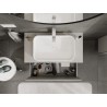 Mexen Orio bathroom cabinet under sink 90 cm with countertop, 1 drawer, grey matt - 91A10-09047-1-BFC62