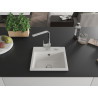 Mexen Milo granite sink 1-bowl with Rita kitchen faucet, white - 6505-20-670300-00