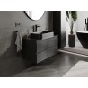 Mexen Orio bathroom cabinet for a washbasin 90 cm with countertop, 2 drawers, black matte - 91A10-09047-2-BFFC71