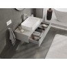 Mexen Orio bathroom cabinet under sink 100 cm with countertop, 1 drawer, grey matte - 91A10-10023-1-BFC62
