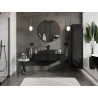 Mexen Orio bathroom cabinet with countertop 120 cm, 1 drawer, black gloss - 91A10-12023-1-BFC70