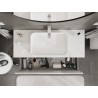 Mexen Orio bathroom cabinet under the sink 120 cm with countertop, 1 drawer, white gloss - 91A10-12047-1-BFC00