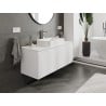 Mexen Orio bathroom cabinet 120 cm with countertop, 1 drawer, white matt - 91A10-12047-1-BFC01