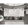 Mexen Orio bathroom cabinet 120 cm with countertop, 1 drawer, white matt - 91A10-12047-1-BFC01